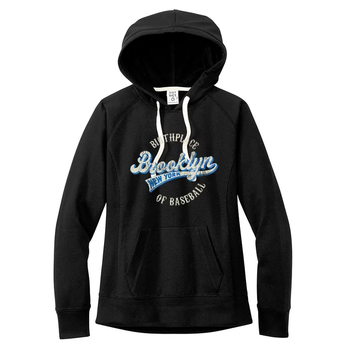 Baseball Vintage Style Brooklyn For Men & Women Women's Fleece Hoodie