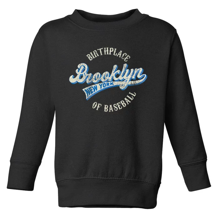 Baseball Vintage Style Brooklyn For Men & Women Toddler Sweatshirt