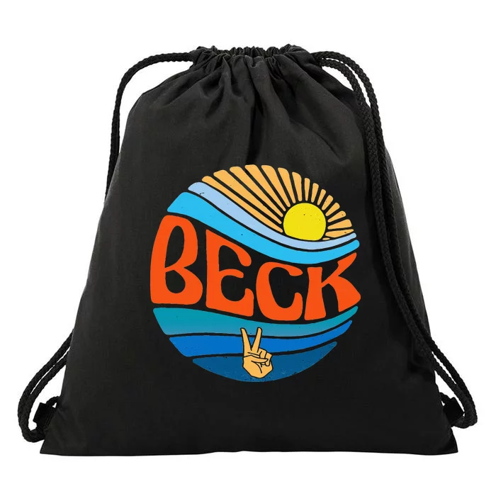 Beck Vintage Sunset Beck Groovy Tie Dye Drawstring Bag