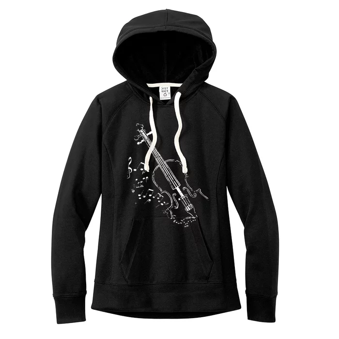 Beautiful Vintage Style Violin Design For Music Lovers Women's Fleece Hoodie