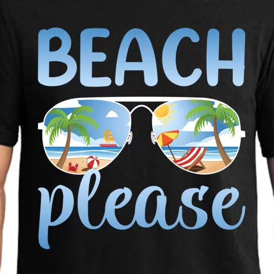 Beach Vacation Sunset Sunrise Summer Sunglasses Beach Please Gift Pajama Set