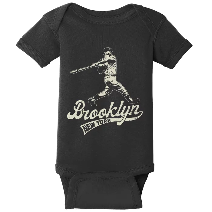 Baseball Vintage Style Brooklyn Baby Bodysuit