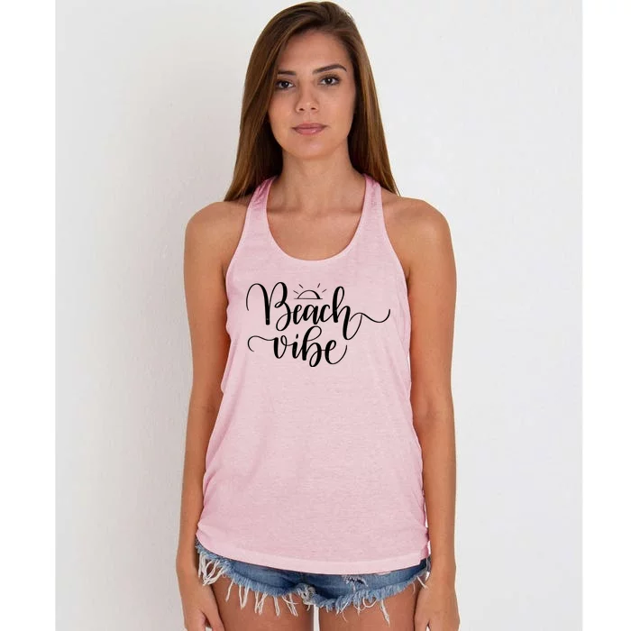 Beach Vibe Summer Fun Women's Knotted Racerback Tank