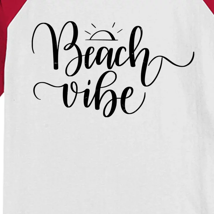 Beach Vibe Summer Fun Kids Colorblock Raglan Jersey