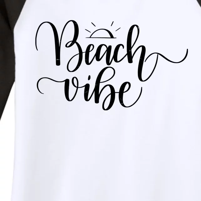 Beach Vibe Summer Fun Women's Tri-Blend 3/4-Sleeve Raglan Shirt