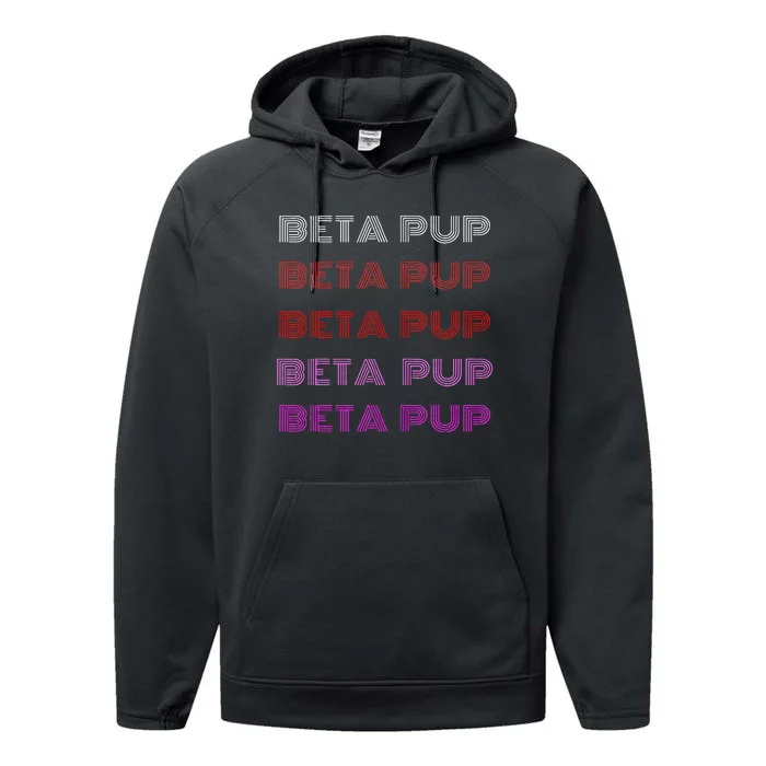 Bdsm Vintage Style Beta Pup Gay Kink Roleplay Performance Fleece Hoodie