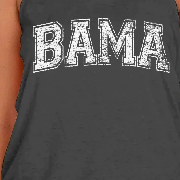 Bama Variety Style Alabama Pride Flag Women's Knotted Racerback Tank