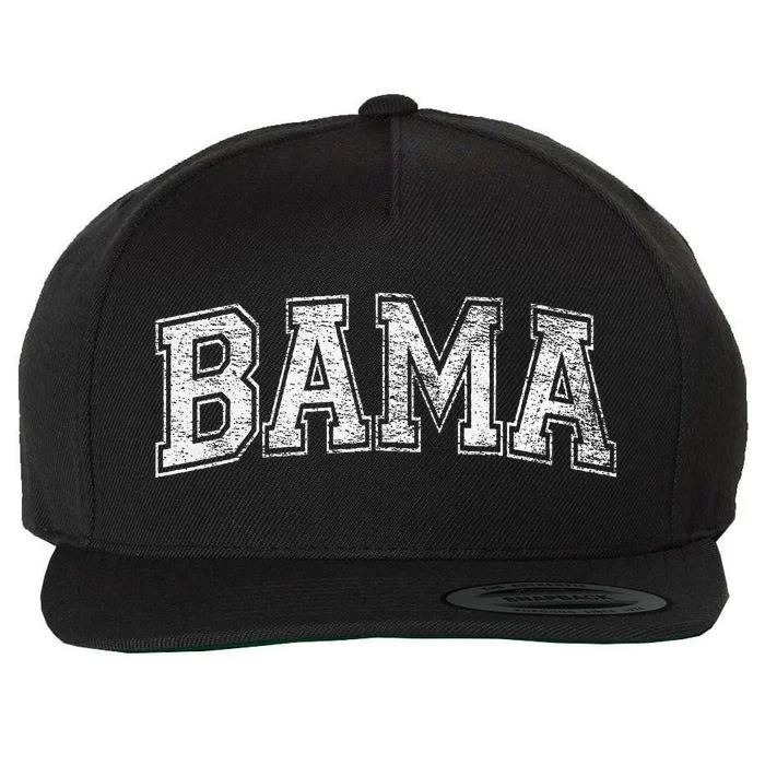 Bama Variety Style Alabama Pride Flag Wool Snapback Cap