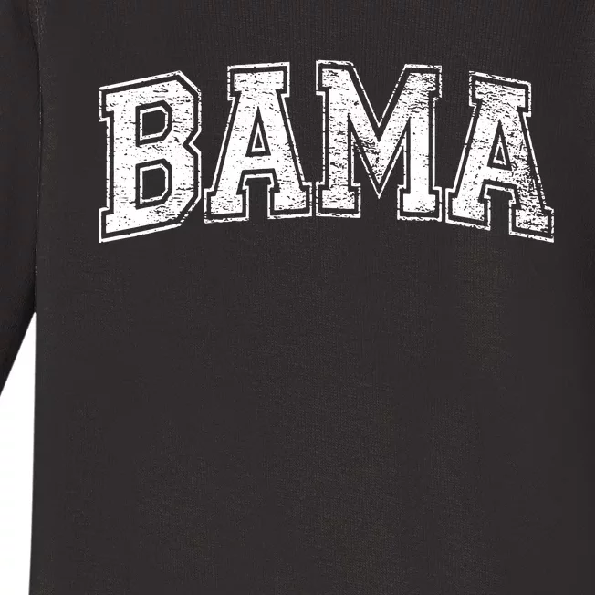 Bama Varsity Style Alabama Pride Flag Baby Long Sleeve Bodysuit