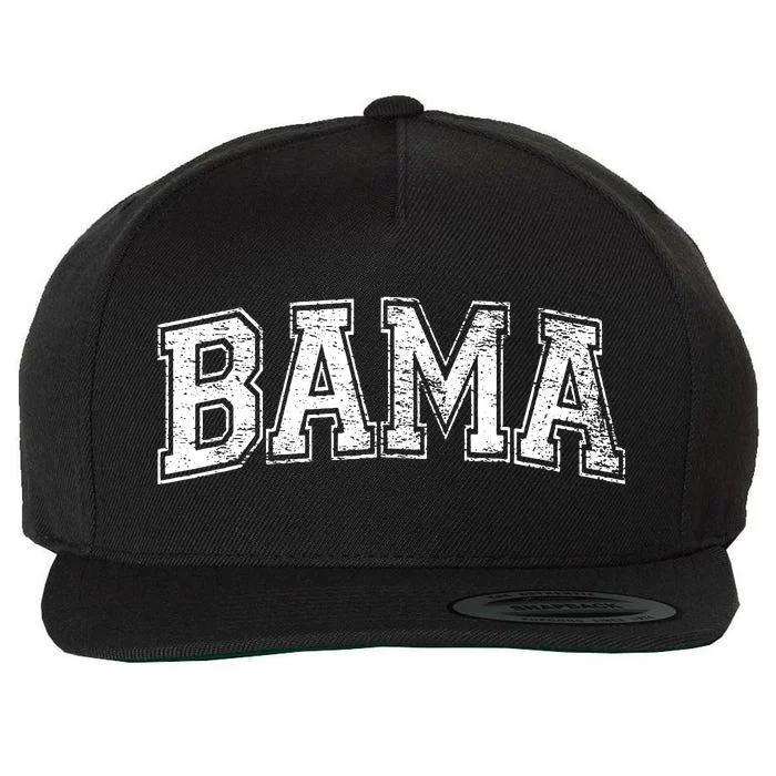 Bama Varsity Style Alabama Pride Flag Wool Snapback Cap