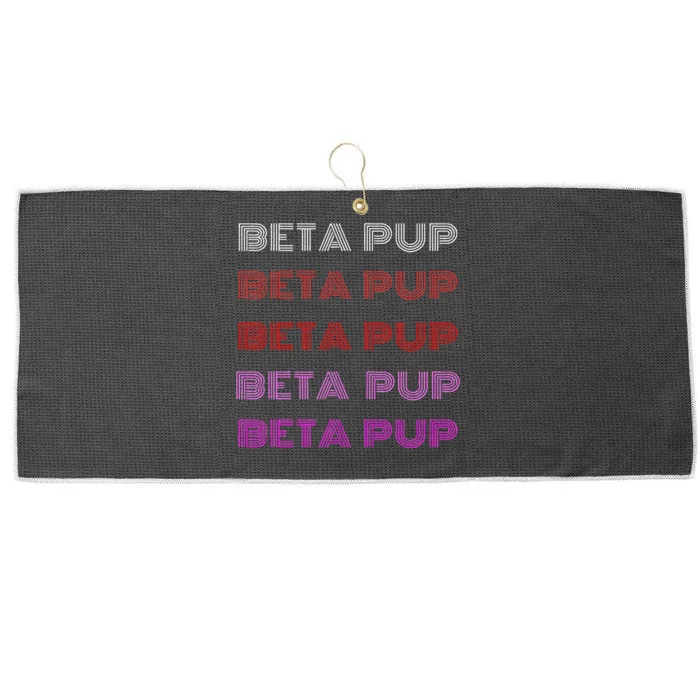 Bdsm Vintage Style Beta Pup G.A.Y Kink Roleplay Large Microfiber Waffle Golf Towel