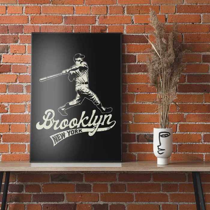 Baseball Vintage Style Brooklyn Poster