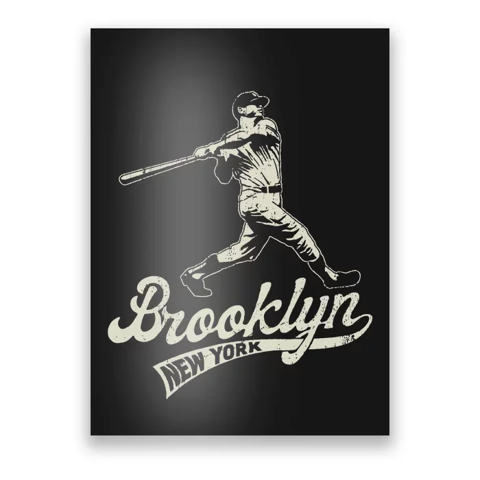 Baseball Vintage Style Brooklyn Poster