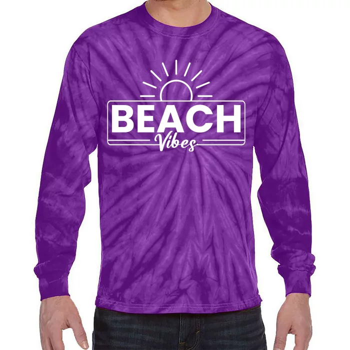 Beach Vibes Summer Graphic Tie-Dye Long Sleeve Shirt