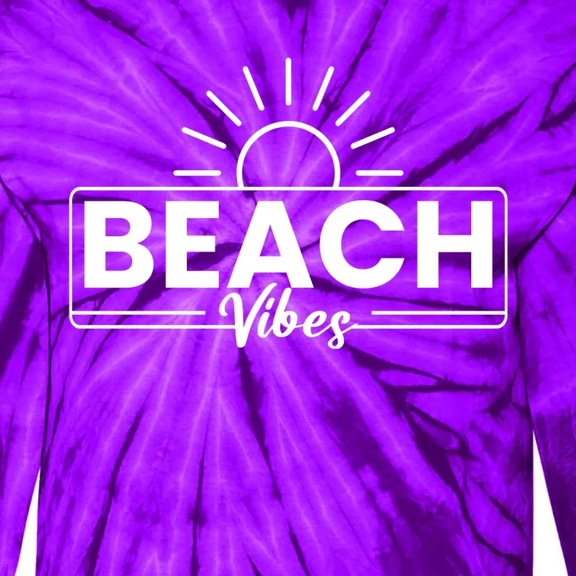 Beach Vibes Summer Graphic Tie-Dye Long Sleeve Shirt