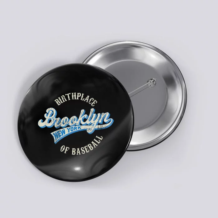 Baseball Vintage Style Brooklyn For Men & Women Button