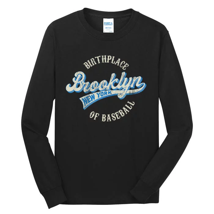 Baseball Vintage Style Brooklyn For Men & Women Tall Long Sleeve T-Shirt