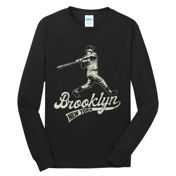 Baseball Vintage Style Brooklyn For Men & Women Tall Long Sleeve T-Shirt