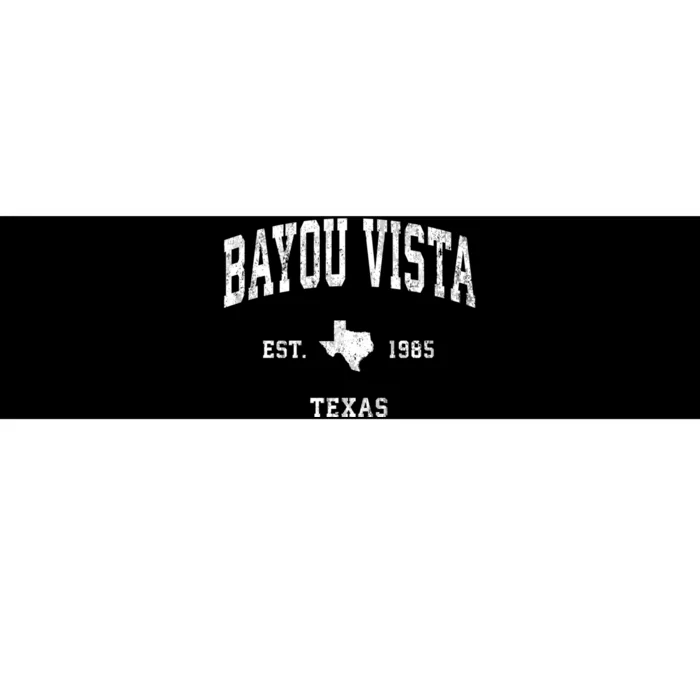 Bayou Vista Texas Tx Vintage Athletic Sports Bumper Sticker