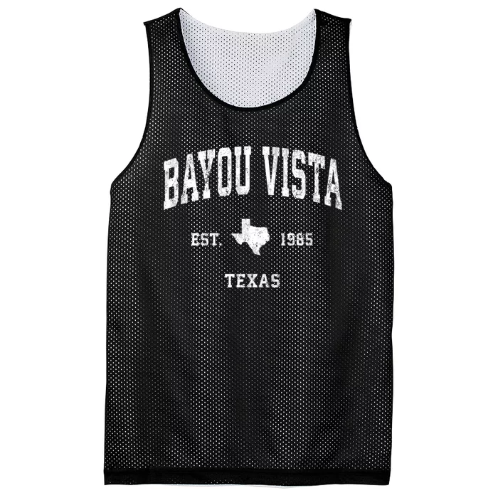 Bayou Vista Texas Tx Vintage Athletic Sports Mesh Reversible Basketball Jersey Tank