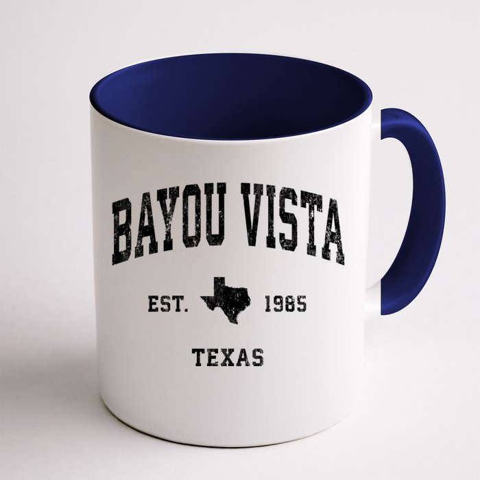 Bayou Vista Texas Tx Vintage Athletic Sports Front & Back Coffee Mug