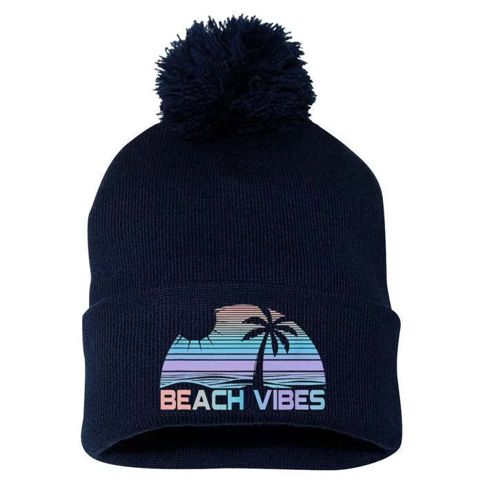 Beach Vibes Tank Tank Top Pom Pom 12in Knit Beanie