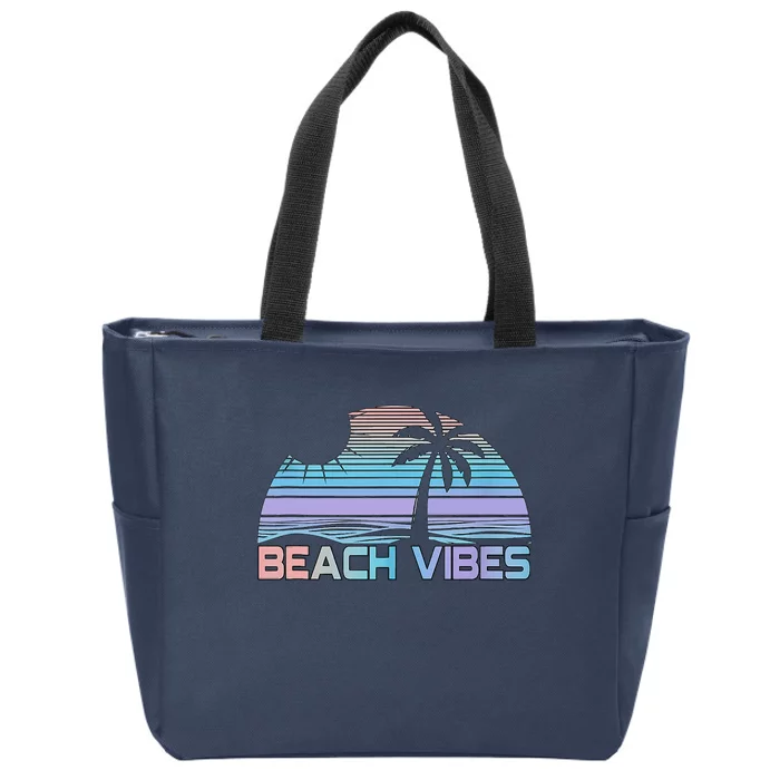 Beach Vibes Tank Tank Top Zip Tote Bag