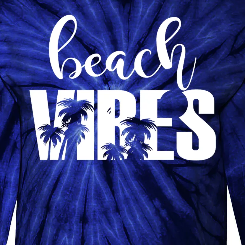 Beach Vibes Tropical Vacation Tie-Dye Long Sleeve Shirt