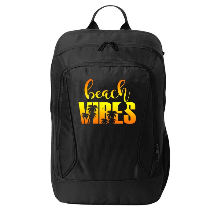 Beach Vibes Tropical Sunset Vacation City Backpack