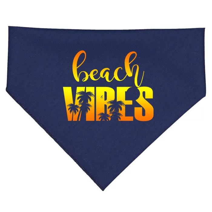 Beach Vibes Tropical Sunset Vacation USA-Made Doggie Bandana