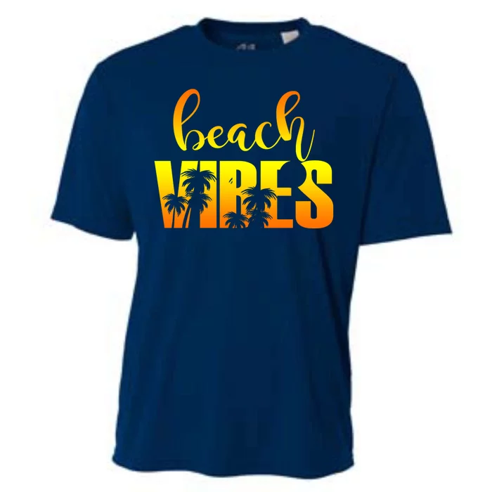 Beach Vibes Tropical Sunset Vacation Cooling Performance Crew T-Shirt