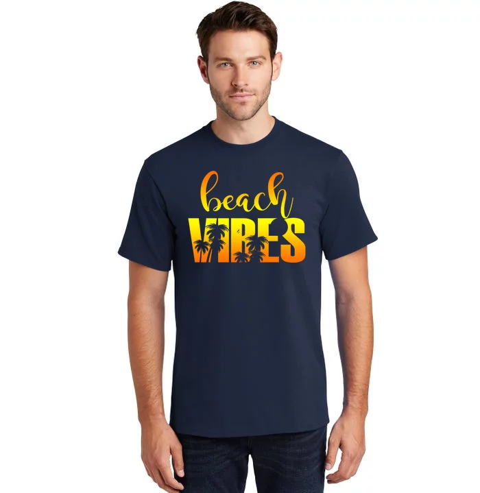 Beach Vibes Tropical Sunset Vacation Tall T-Shirt