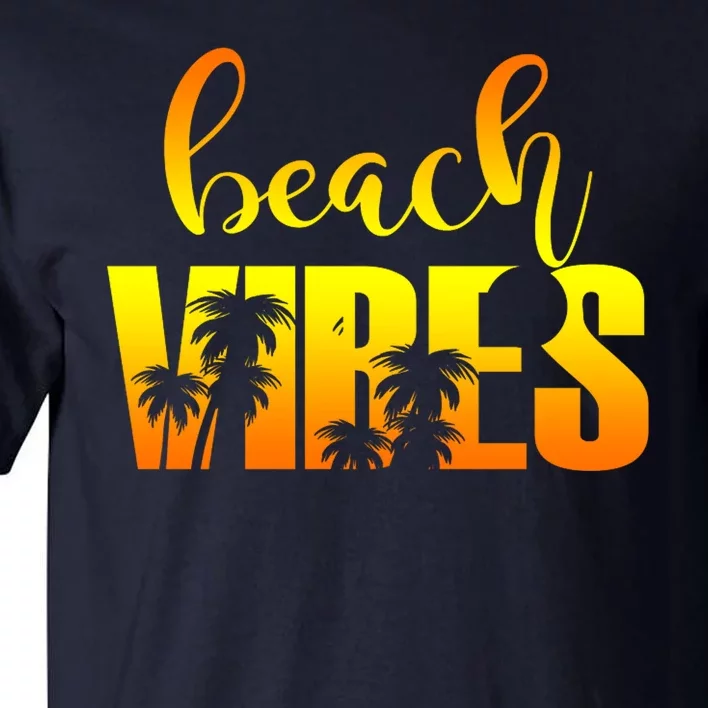 Beach Vibes Tropical Sunset Vacation Tall T-Shirt