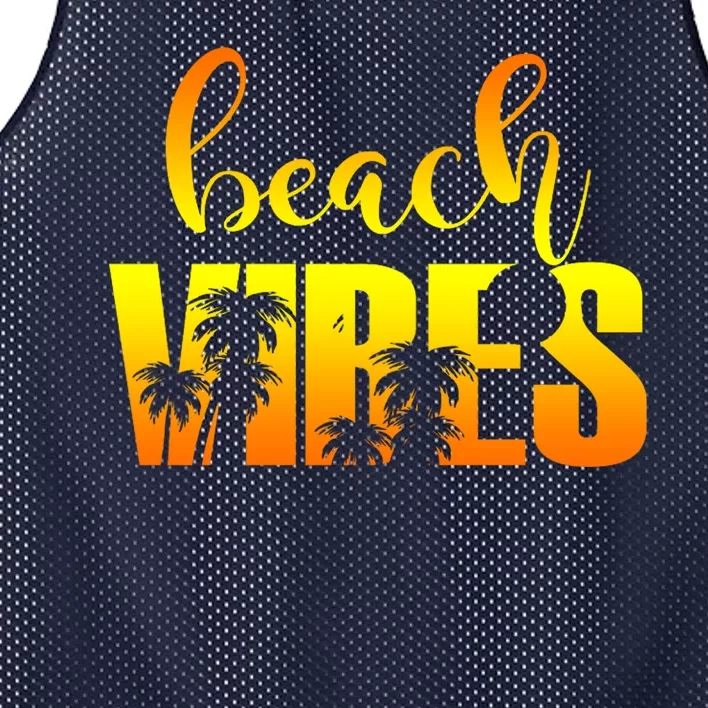 Beach Vibes Tropical Sunset Vacation Mesh Reversible Basketball Jersey Tank