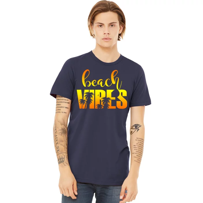 Beach Vibes Tropical Sunset Vacation Premium T-Shirt