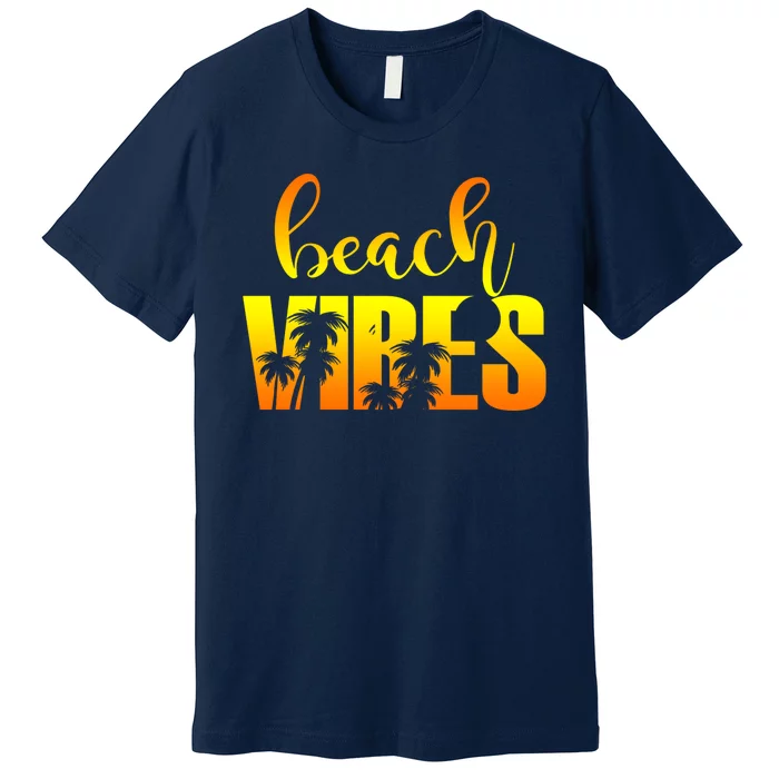 Beach Vibes Tropical Sunset Vacation Premium T-Shirt