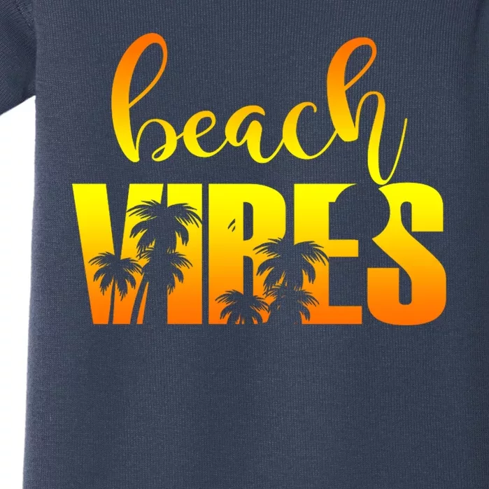 Beach Vibes Tropical Sunset Vacation Baby Bodysuit