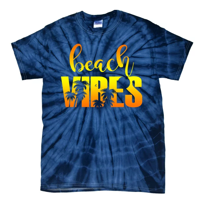 Beach Vibes Tropical Sunset Vacation Tie-Dye T-Shirt