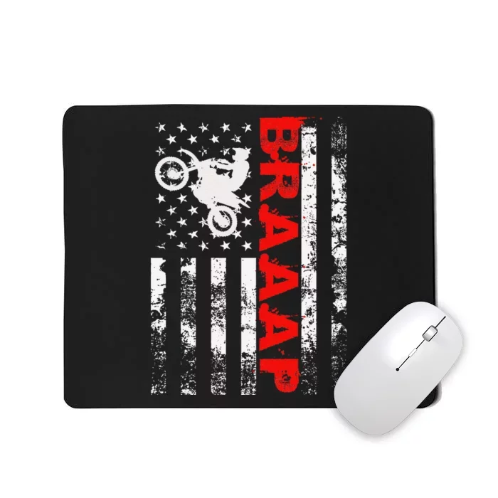 Braaap Vintage Usa American Flag Mousepad