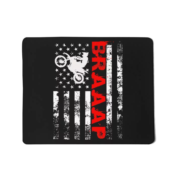 Braaap Vintage Usa American Flag Mousepad