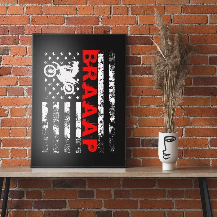 Braaap Vintage Usa American Flag Poster