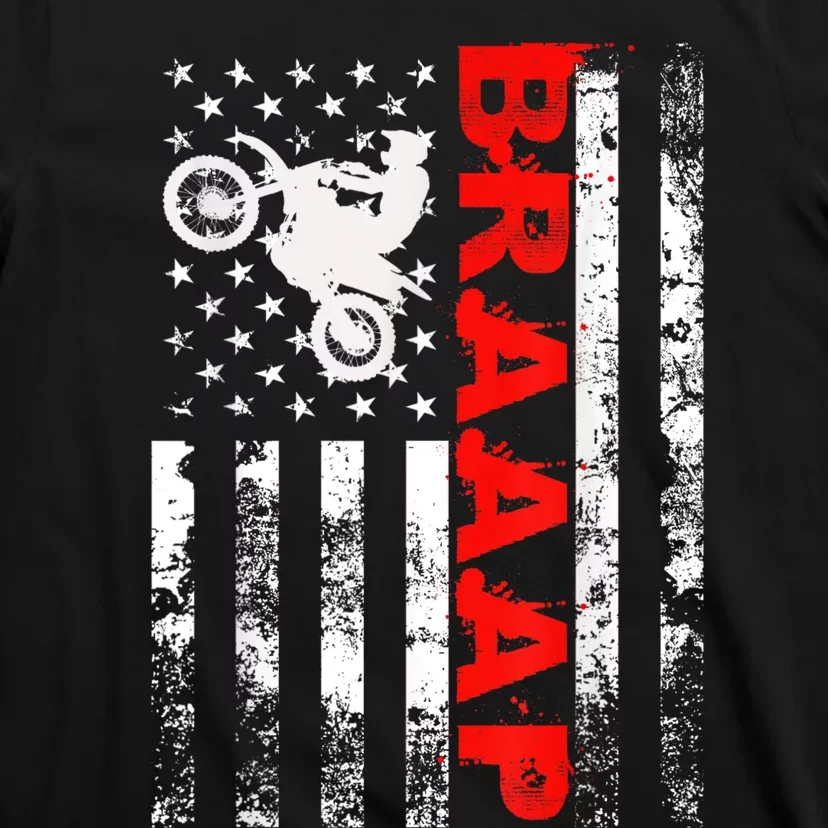 Braaap Vintage USA American Flag Tee Short Sleeve T-Shirt