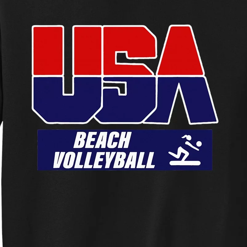 Beach Volleyball Usa Tall Sweatshirt