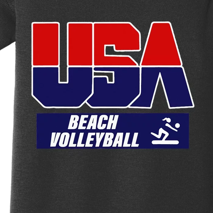 Beach Volleyball Usa Baby Bodysuit