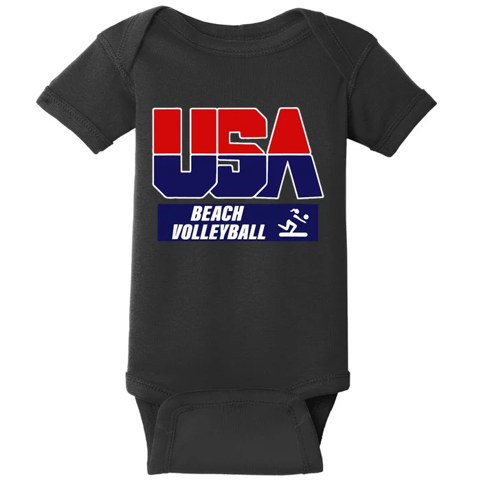 Beach Volleyball Usa Baby Bodysuit