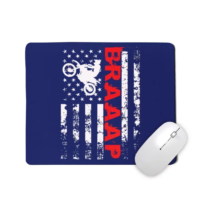 Braaap Vintage USA American Flag Tee Mousepad