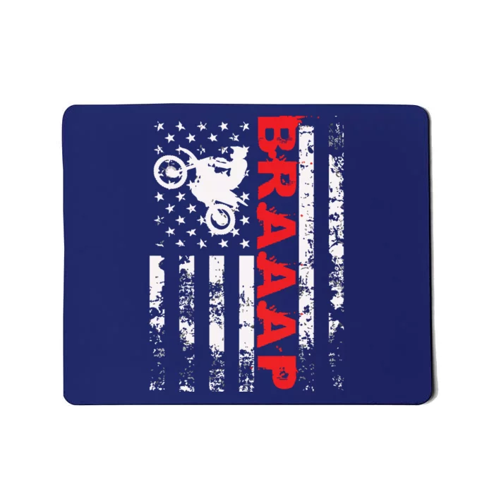 Braaap Vintage USA American Flag Tee Mousepad