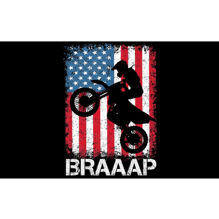 Braaap Vintage Usa American Flag Bumper Sticker