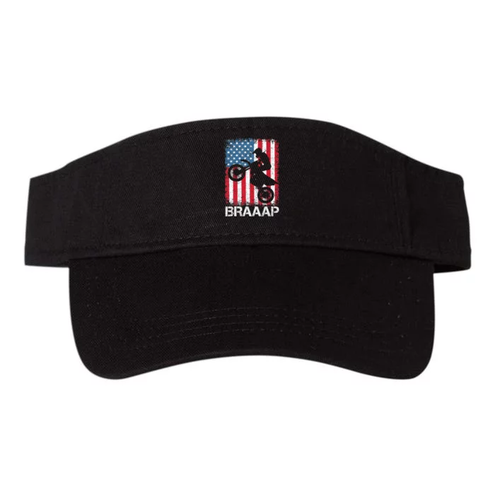 Braaap Vintage Usa American Flag Valucap Bio-Washed Visor