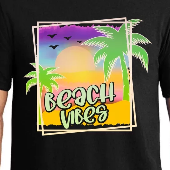 Beach Vacay Vibes Cute Summer Vacation Chill Relax Ocean Gift Pajama Set